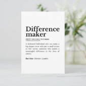 Carte De Remerciements Différenciateur - Citation Inspirationnelle (Debout devant)