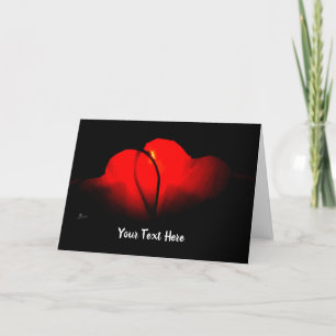 Carte De Remerciements Dim flickered candles red hearts valentine custom