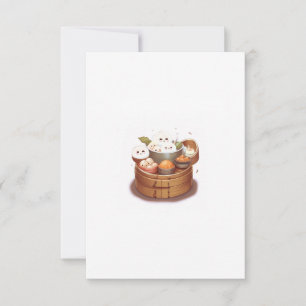 Carte De Remerciements Dim sum, thème nourriture