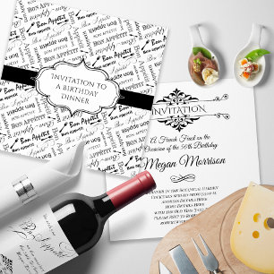 Carte De Remerciements Dîner de fête Anniversaire pour Gourmandise