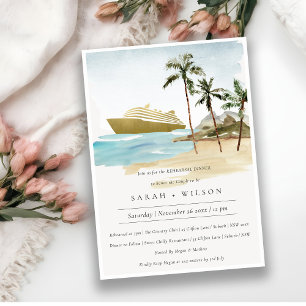 Carte De Remerciements Dîner de répétition de croisière sur la mer tropic