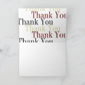 Carte De Remerciements Dîner de vin soirée dégustation de vin gala (Intérieur)