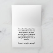 Carte De Remerciements Diner Fête Disco Design Vin Spacieux (Intérieur)