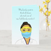 Carte de remerciements d'infirmière ou de médecin (Fleur jaune)