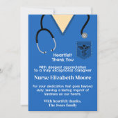 Carte de remerciements d'infirmière Sky blue Scrub (Devant)