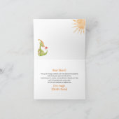 Carte De Remerciements Dino Dinosaur Rex Douche d'anniversaire (Intérieur)