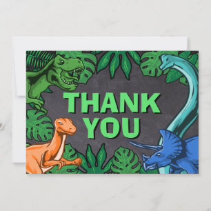 Carte De Remerciements Dinosaur Anniversaire de enfant Dino Trex Boy Jura