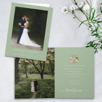 Dinosaur Thème Mariage Photo Sage Vert