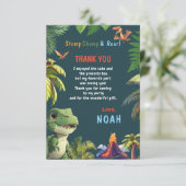 Carte De Remerciements Dinosaure  (Debout devant)