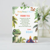 Carte De Remerciements Dinosaure (Debout devant)