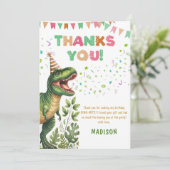 Carte De Remerciements Dinosaure (Debout devant)