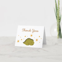 Dinosaure vert mignon avec Baby shower des étoiles