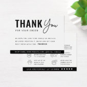 Carte de remerciements d'instructions de soins aux (Bureau)