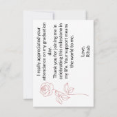 Carte De Remerciements Diplôme (Dos)