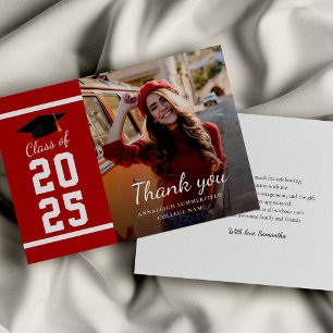 Carte De Remerciements Diplôme 2026 Photo de promo