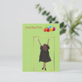 Carte De Remerciements Diplôme avec des ballons pour filles (Debout devant)