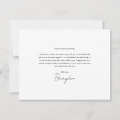 Carte De Remerciements Diplôme de la photo de script (Dos)