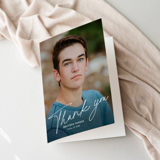 Carte De Remerciements Diplôme de la photo de script