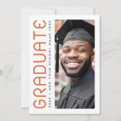 Carte De Remerciements Diplômé de l'année de graduation moderne (Devant)