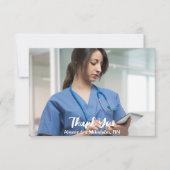 Carte De Remerciements Diplômé de l'école de soins infirmiers (Devant)