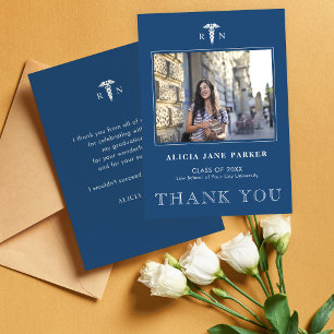 Carte De Remerciements Diplôme de l'école de soins infirmiers simple phot