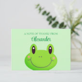 Carte De Remerciements Diplômé de Maternelle Grenouille Verte (Debout devant)