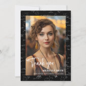 Carte De Remerciements Diplôme de mathématiques modernes Script photo (Devant)