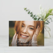 Carte De Remerciements Diplôme de Photo Simple Script Moderne (Debout devant)