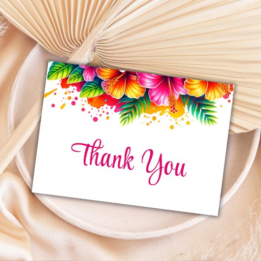 Carte De Remerciements Diplôme Fleur Tropicale Luxueuse