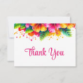 Carte De Remerciements Diplôme Fleur Tropicale Luxueuse (Devant)