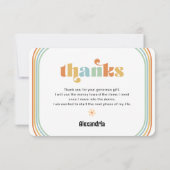 Carte De Remerciements Diplôme photo Boho Retro (Dos)