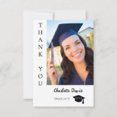 Carte De Remerciements Diplôme photo moderne (Devant)