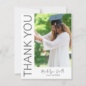 Carte De Remerciements Diplôme photo moderne vertical (Devant)