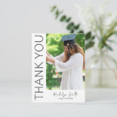 Carte De Remerciements Diplôme photo moderne vertical (Debout devant)