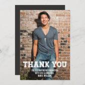 Carte De Remerciements Diplôme simple en une photo (Devant / Derrière)