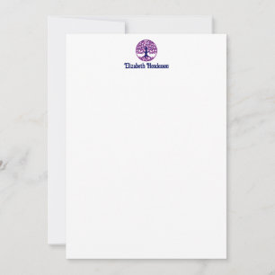 Carte De Remerciements do-it-yourself Couleurs encadrées Arbre frisé de l