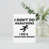 CARTE DE REMERCIEMENTS DO MARATHON RUNNER (Debout devant)