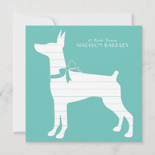 Carte De Remerciements Dobermann Pinscher Chien Chien Puppy Dobie