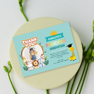 Carte de remerciements d'obtention d'un diplôme d'