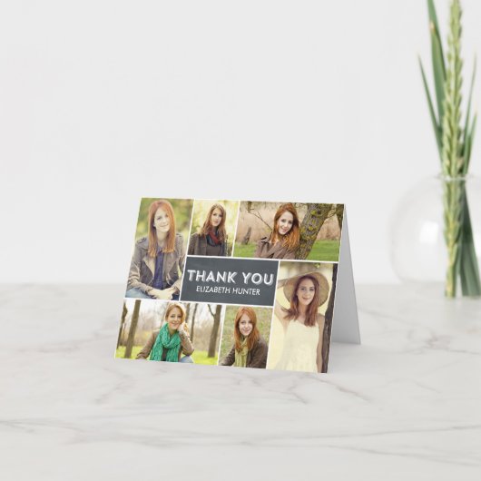 Carte de remerciements d'obtention d'un diplôme de (Devant)