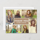 Carte de remerciements d'obtention d'un diplôme de (Devant / Derrière)