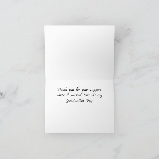 Carte de remerciements d'obtention d'un diplôme de (Intérieur)