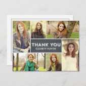 Carte de remerciements d'obtention d'un diplôme de (Devant / Derrière)