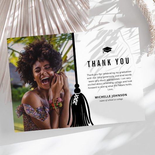 Carte de remerciements d'obtention d'un diplôme de