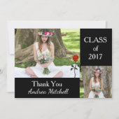 Carte de remerciements d'obtention d'un diplôme de (Devant)