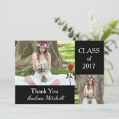 Carte de remerciements d'obtention d'un diplôme de (Debout devant)