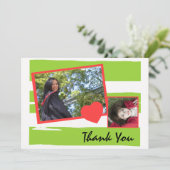 Carte de remerciements d'obtention d'un diplôme de (Debout devant)