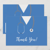 Carte De Remerciements Docteur et infirmière (Devant / Derrière)