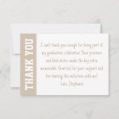 Carte De Remerciements Docteur PharmD sur mesure de la Fête de Graduation (Dos)