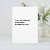 Carte De Remerciements Doctor & Nurse Definition Card – Heartfelt (Debout devant)